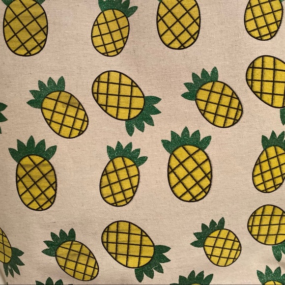 Pineapple Tote, Pineapple Bag, Large Pineapple Tote, Double Handles, Summer Bag - Picture 4 of 11